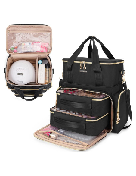 Organizador de Esmaltes BAFASO Doble Capa 70 Botellas Negro Organizador de Esmaltes BAFASO Doble Capa 70 Botellas Negro