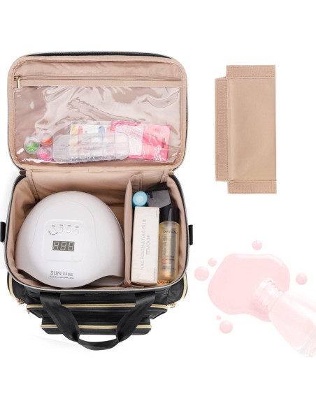 Organizador de Esmaltes BAFASO Doble Capa 70 Botellas Negro Organizador de Esmaltes BAFASO Doble Capa 70 Botellas Negro