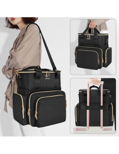 Organizador de Esmaltes BAFASO Doble Capa 70 Botellas Negro