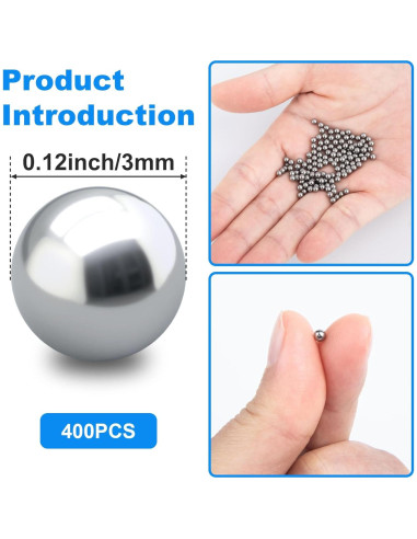 Bolas de Mezcla de Pintura PAGOW 400pcs Acero Inoxidable 3mm