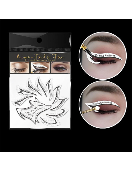 Plantillas de Maquillaje de Ojos The Budsea - 12 Pares Reutilizables Plantillas de Maquillaje de Ojos The Budsea - 12 Pares Reutilizables