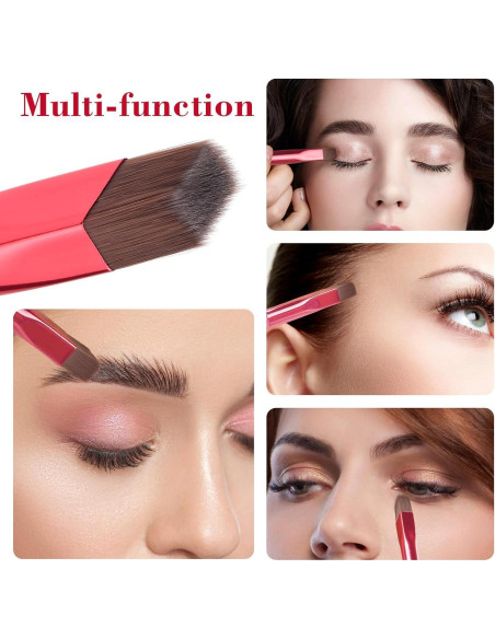 Cepillo de Cejas Profesional XMOSNZ Angulado 2 Pcs Rojo