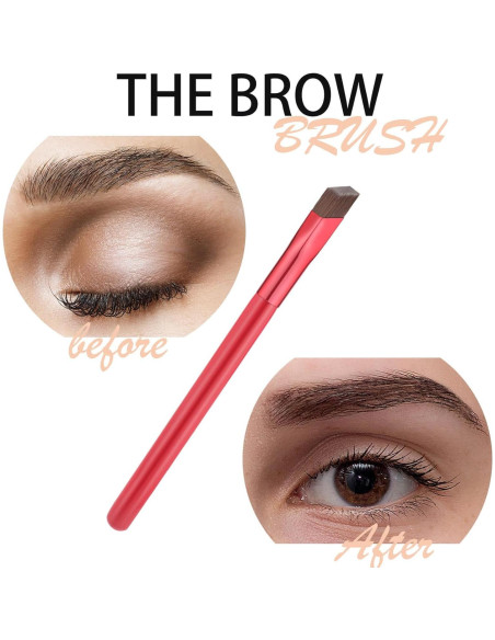 Cepillo de Cejas Profesional XMOSNZ Angulado 2 Pcs Rojo