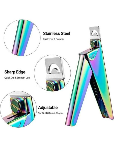 Cortador de Uñas Acrílico Luhaomisky con Medición y Imán