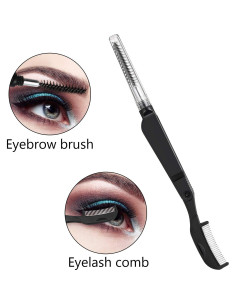 Peines de Pestañas y Cejas Boao - 4 Piezas Plegables Negro 2