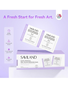 Almohadillas Removedoras de Esmalte de Uñas SAVILAND 250 Pcs 2