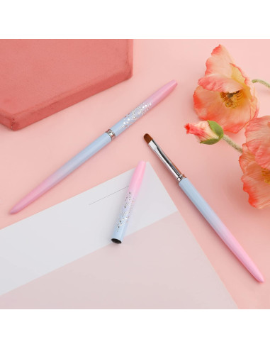 2 Pinceles de Limpieza para Uñas SAVITA - Redondo y Angulado