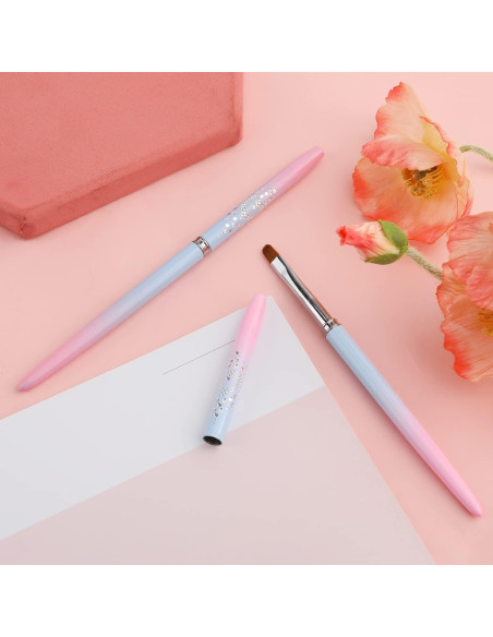 2 Pinceles de Limpieza para Uñas SAVITA - Redondo y Angulado