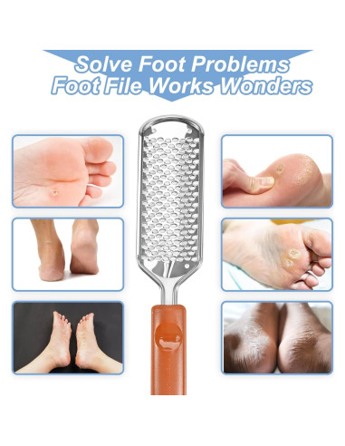 Raspador de pies Untrytb de acero inoxidable 17.99 cm