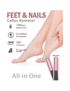 Removedor de Callos Eléctrico Laikme 2 en 1 con 6 Velocidades 2