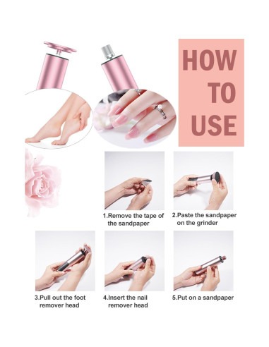 Removedor de Callos Eléctrico Laikme 2 en 1 con 6 Velocidades