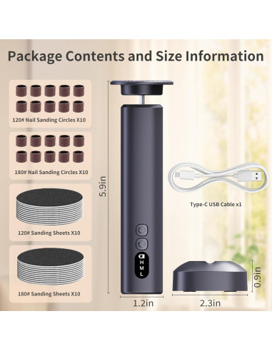Removedor de Callos Eléctrico FyndAna 2 en 1 Inalámbrico 6 Velocidades
