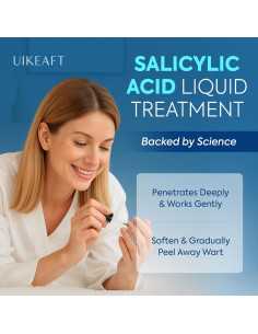 Removedor de Verrugas Plantares Uikeaft 15ml - Ácido Salicílico 2