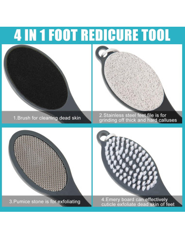 Removedor de Callos 4 en 1 Yclin - Lima de Pies Gris