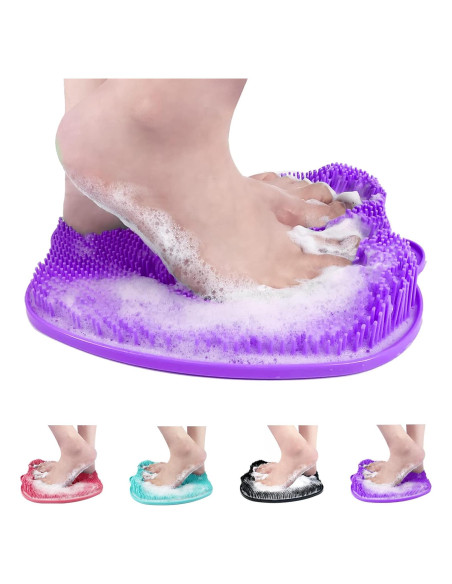 Alfombrilla Exfoliante para Pies AXLOFO XL Antideslizante Morado