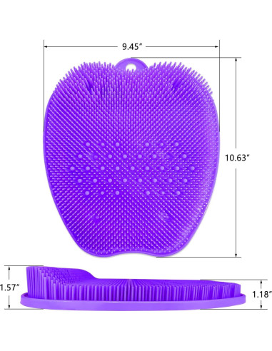 Alfombrilla Exfoliante para Pies AXLOFO XL Antideslizante Morado