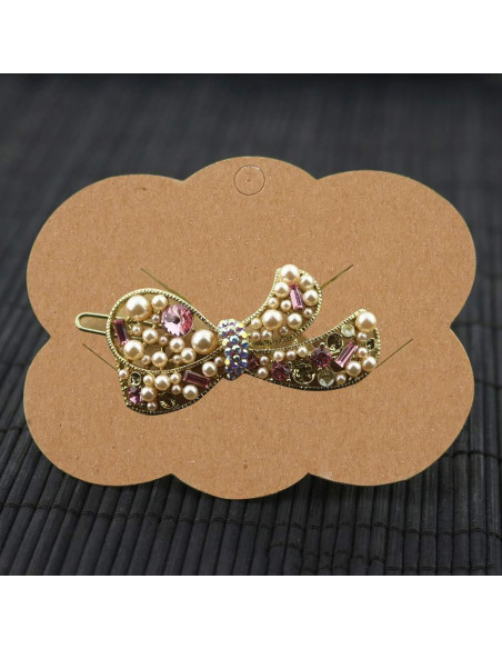 100 Tarjetas de Exhibición de Cartón Kraft Natudeco 7x8.8cm