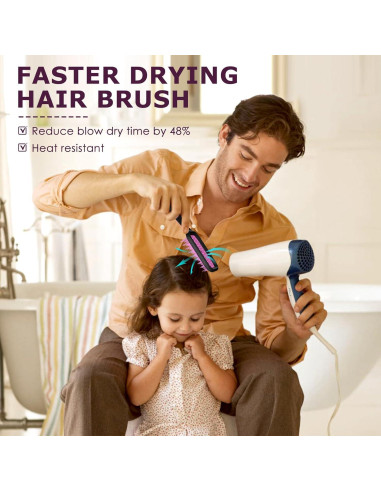 Cepillo Desenredante Ventilado SHINLEA para Cabello Rizado 24.9cm