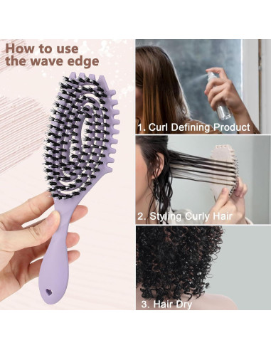 Cepillo Definidor Rizado Marrhorvk Ventilado 28.8cm Púrpura