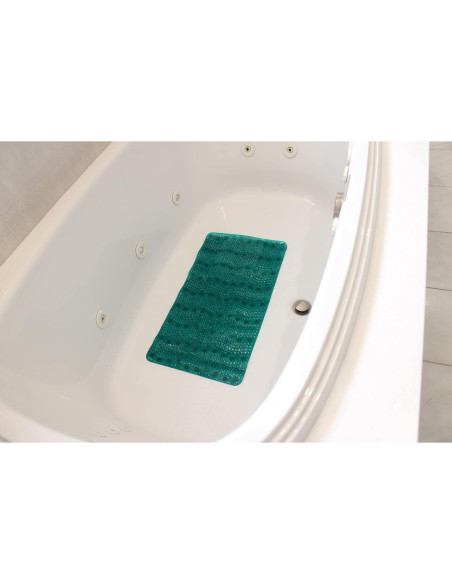 Alfombrilla de Baño Antideslizante Dependable 70 x 38 cm Verde Teal