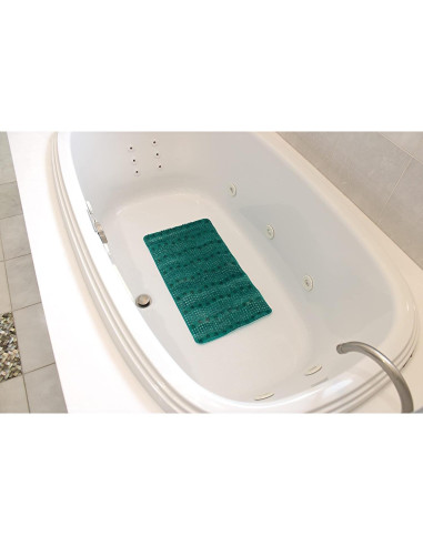 Alfombrilla de Baño Antideslizante Dependable 70 x 38 cm Verde Teal