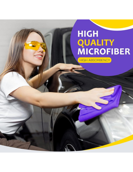 Paños de Microfibra Nuenen 40x40 cm Morado 60 Pcs Ultra Absorbentes