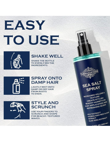 Spray de Sal Marina THEMANCODE 250ml Texturizante Cabello