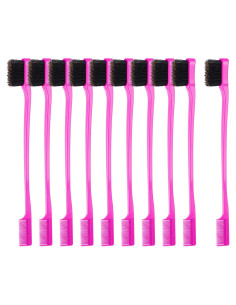 BBTO 10 Piezas Peines de Control de Bordes Doble Cara Rosa