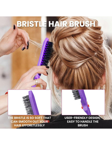 Juego de 3 Cepillos para Cabello BRIMFULITE - Púrpura