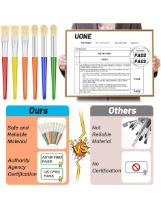 Juego de Pinceles de Pintura Anezus para Niños 10 Pcs 2