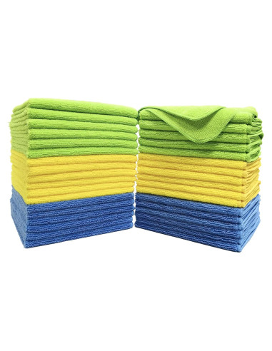 Toalla de limpieza microfibra POLYTE Premium 40.6x40.6 cm 36 unidades