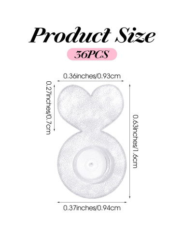 36 Respaldo de Aretes de Silicona en Forma de Corazón Sorcristy