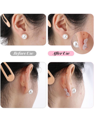 36 Respaldo de Aretes de Silicona en Forma de Corazón Sorcristy