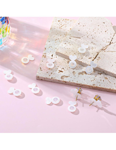 36 Respaldo de Aretes de Silicona en Forma de Corazón Sorcristy