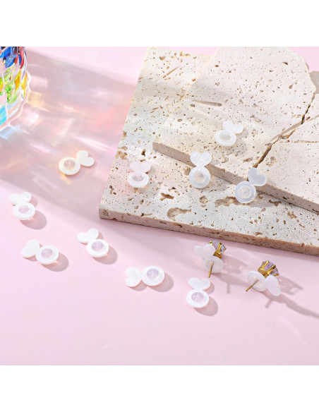 36 Respaldo de Aretes de Silicona en Forma de Corazón Sorcristy 36 Respaldo de Aretes de Silicona en Forma de Corazón Sorcristy