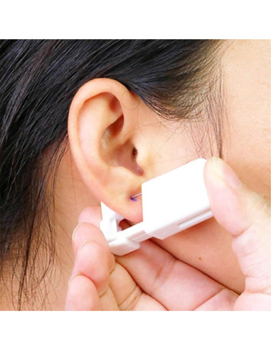 Kit de perforación de orejas SLVIEKAE con aretes CZ 4mm