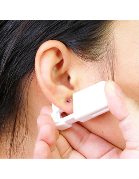 Kit de perforación de orejas SLVIEKAE con aretes CZ 4mm