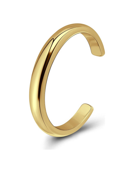 Anillo Abierto de Dedo Plata Esterlina 925 Aros y Bucles