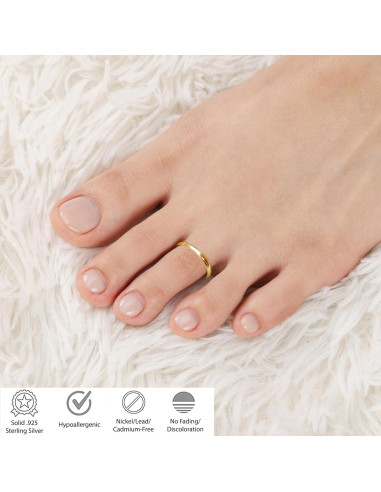 Anillo Abierto de Dedo Plata Esterlina 925 Aros y Bucles