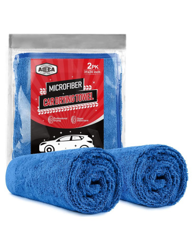 Toallas de Microfibra AIDEA 2PK para Secado de Autos 79x61cm