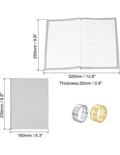 Paño de Limpieza de Joyería PATIKIL Algodón Doble Capa 32x25cm 2