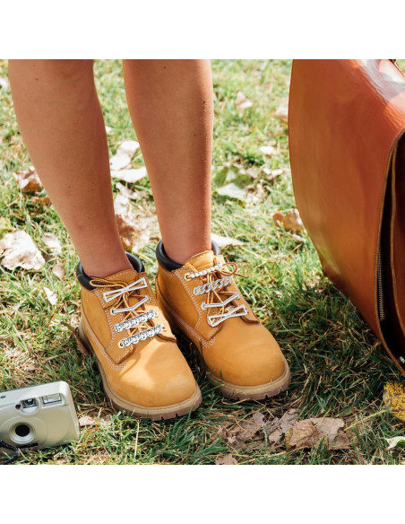 6 PARES Clips Decorativos para Cordones de Zapatos Dorados