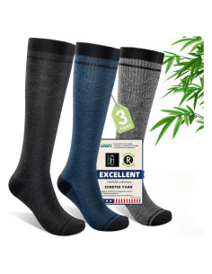 Calcetines de Compresión Iambamboo Unisex 15-20 mmHg Viscosa Bambú