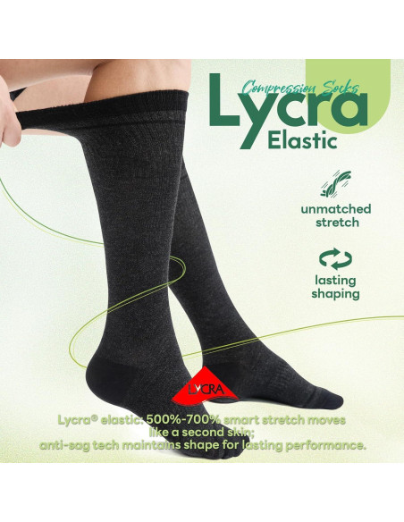 Calcetines de Compresión Iambamboo Unisex 15-20 mmHg Viscosa Bambú Calcetines de Compresión Iambamboo Unisex 15-20 mmHg Viscosa Bambú