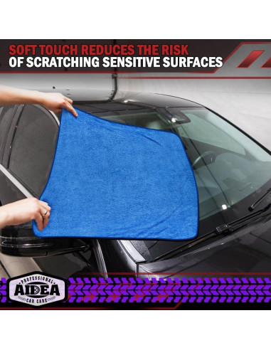 Toallas de Microfibra AIDEA 2PK para Secado de Autos 79x61cm