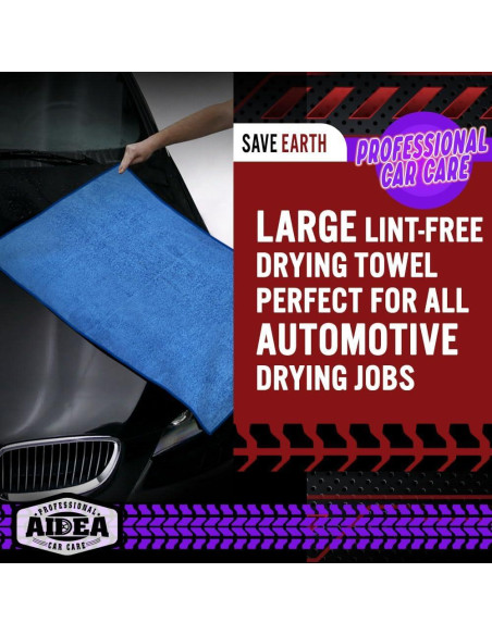 Toallas de Microfibra AIDEA 2PK para Secado de Autos 79x61cm