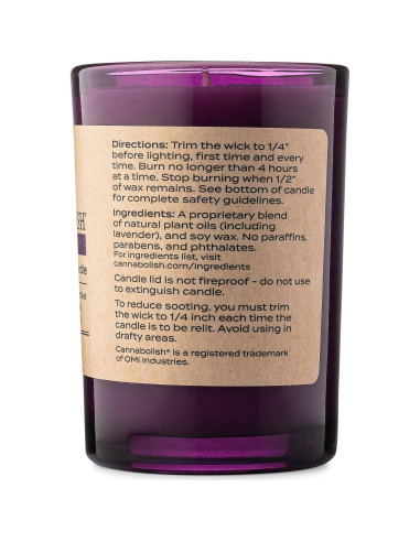 Vela Eliminadora de Olores Cannabolish Lavanda 198 g Natural