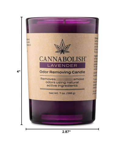 Vela Eliminadora de Olores Cannabolish Lavanda 198 g Natural