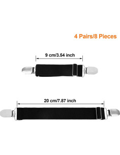 Clips de Garter Boao 8 Pcs Ajustables para Botas y Pantalones 2