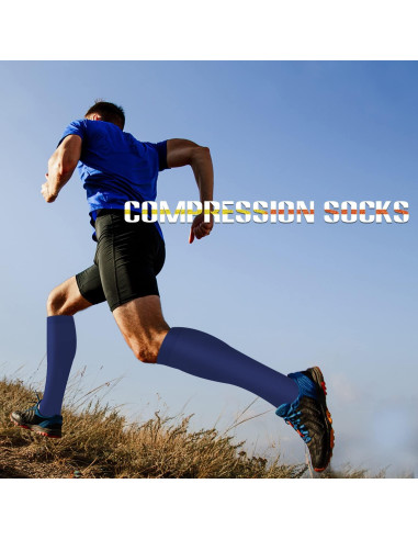 Calcetines de Compresión Sooverki para Correr y Atletismo - 3 Pares